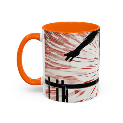 boostlete-recovery-progress-scene-hurdler-halftone-engraved-0212 — Accent Mug 11oz/15oz