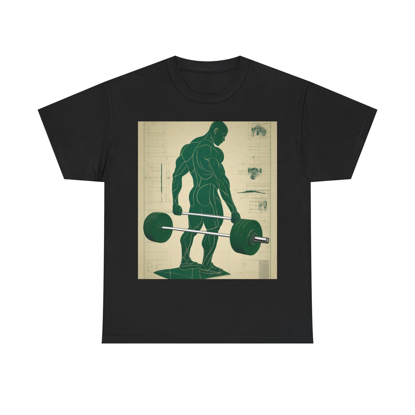 boostlete-recovery-progress-scene-deadlift-3d-blueprint-0236 — Unisex Heavy Cotton Tee (Gildan 5000)