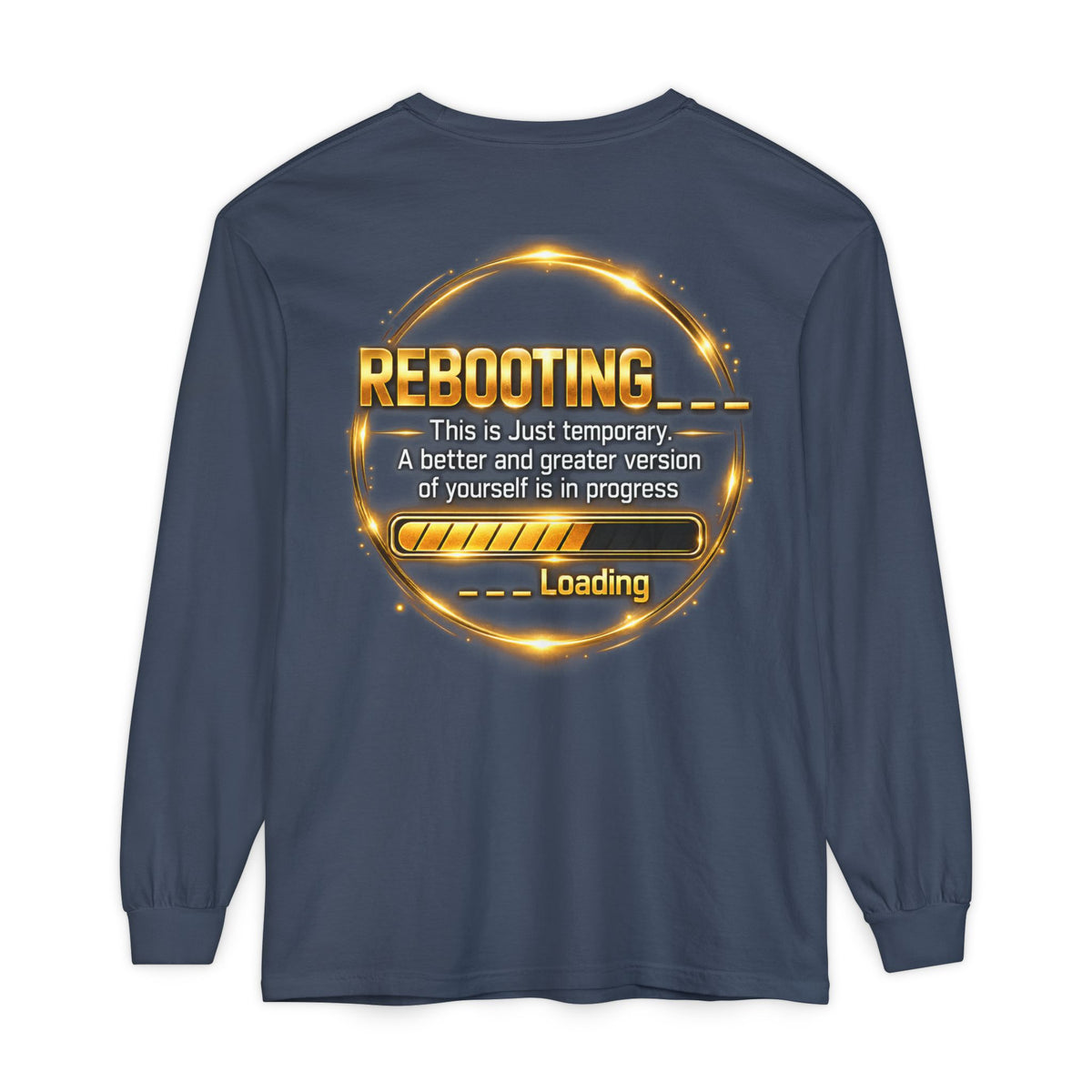 Rebooting Loading Graphic Long Sleeve T-Shirt