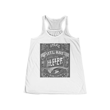 boostlete-recovery-progress-type-still-here-banner-paper-0201 — Women's Flowy Racerback Tank (B+C 8800)