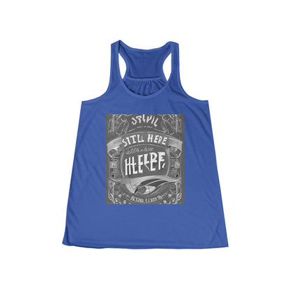 boostlete-recovery-progress-type-still-here-banner-paper-0201 — Women's Flowy Racerback Tank (B+C 8800)