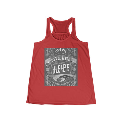 boostlete-recovery-progress-type-still-here-banner-paper-0201 — Women's Flowy Racerback Tank (B+C 8800)