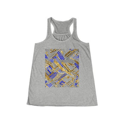 boostlete-boost-mode-pattern-diagonal-monoline-0015 — Women's Flowy Racerback Tank (B+C 8800)
