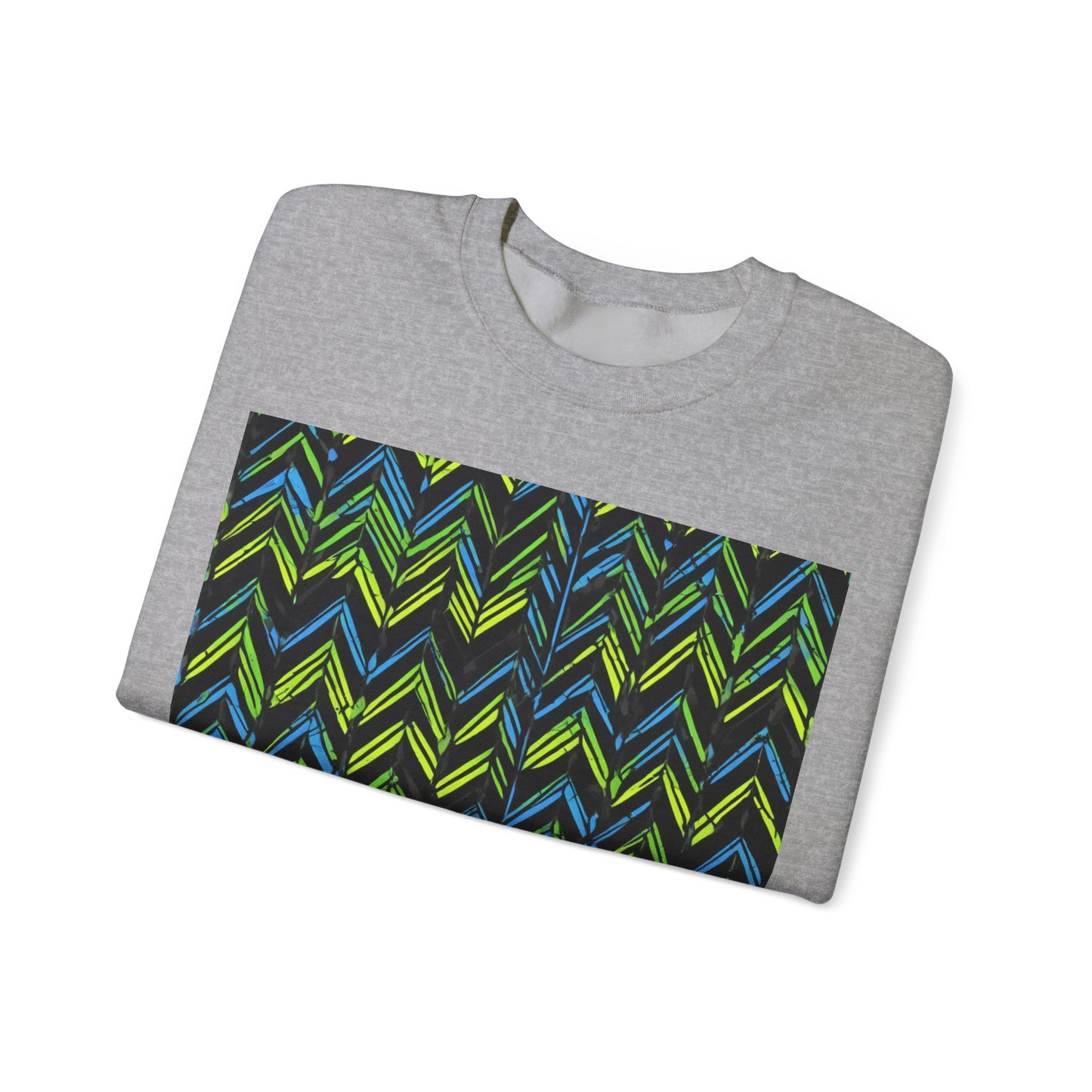 boostlete-mile-by-mile-pattern-chevron-monoline-0051 — Unisex Heavy Blend Crewneck Sweatshirt (Gildan)