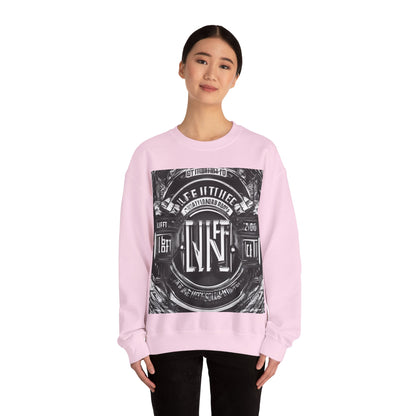 boostlete-am-crew-type-lift-the-standard-banner-engraved-0665 — Unisex Heavy Blend Crewneck (G18000)