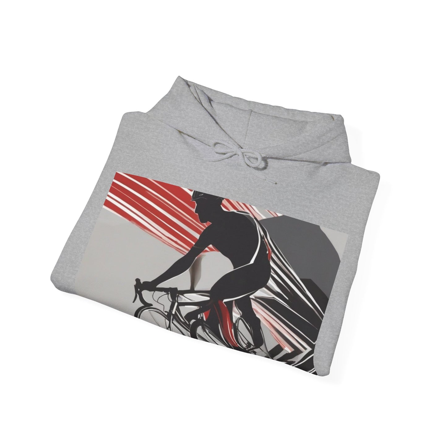 boostlete-boost-mode-scene-cyclist-speed-geometric-0208 — Unisex Heavy Blend Hooded Sweatshirt (Gildan)