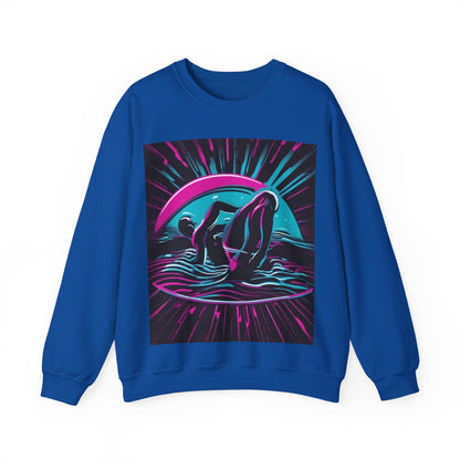 boostlete-pr-season-icon-swimmer-duotone-bold-0126 — Unisex Heavy Blend Crewneck Sweatshirt (Gildan)