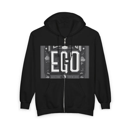 boostlete-mile-by-mile-type-tempo-over-ego-banner-modern-0093 — Unisex Heavy Blend Full-Zip Hooded Sweatshirt