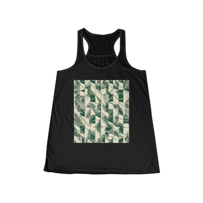 boostlete-mile-by-mile-pattern-stair-steps-athletic-0143 — Women's Flowy Racerback Tank (B+C 8800)