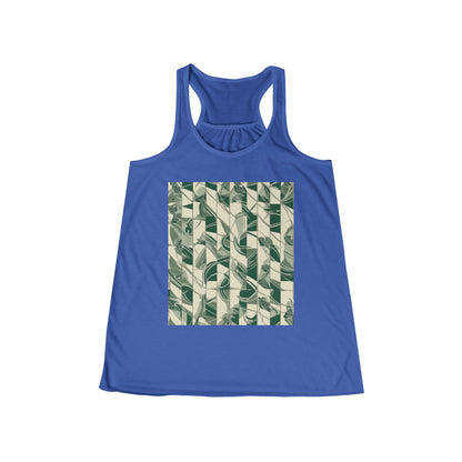boostlete-mile-by-mile-pattern-stair-steps-athletic-0143 — Women's Flowy Racerback Tank (B+C 8800)