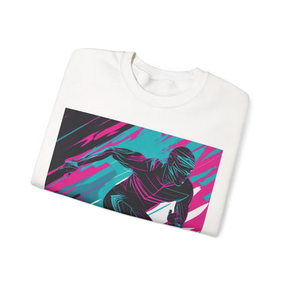 boostlete-mile-by-mile-scene-sprinter-motion-modern-0828 — Unisex Heavy Blend Crewneck (G18000)