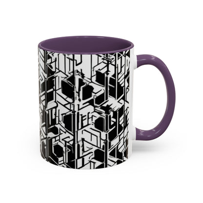 boostlete-field-day-pattern-micro-blueprint-0927 — Accent Mug 11/15oz