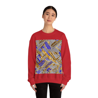 boostlete-boost-mode-pattern-diagonal-monoline-0015 — Unisex Heavy Blend Crewneck Sweatshirt (Gildan)