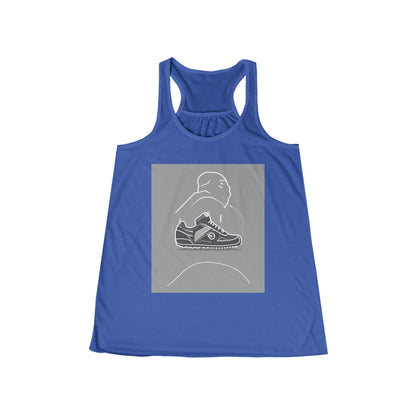 boostlete-boost-mode-icon-sneaker-offset-vector-0166 — Women's Flowy Racerback Tank (B+C 8800)