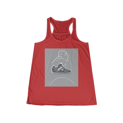 boostlete-boost-mode-icon-sneaker-offset-vector-0166 — Women's Flowy Racerback Tank (B+C 8800)
