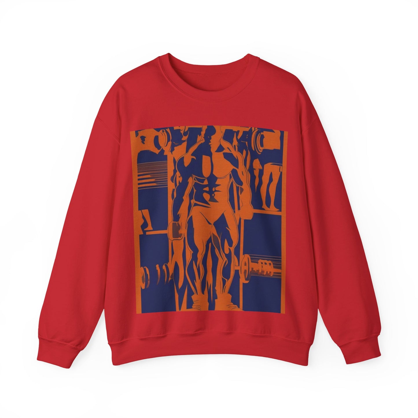 boostlete-rise-grind-scene-deadlift-3d-paper-0812 — Unisex Heavy Blend Crewneck (G18000)