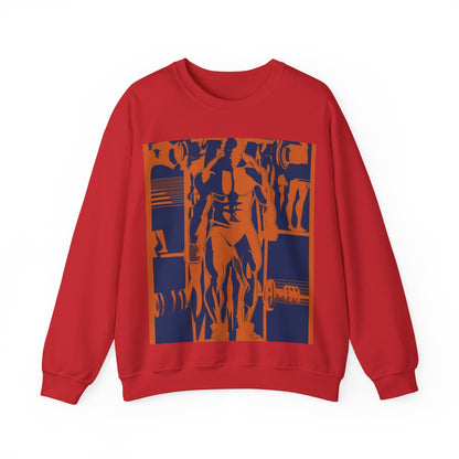 boostlete-rise-grind-scene-deadlift-3d-paper-0812 — Unisex Heavy Blend Crewneck (G18000)
