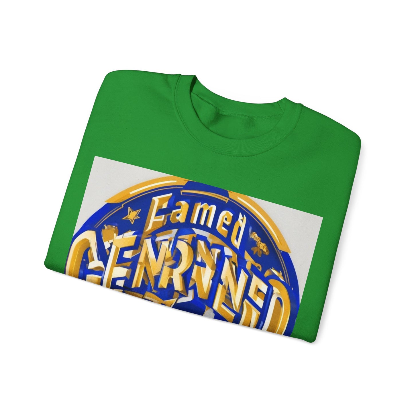 boostlete-pr-season-type-earned-not-given-badge-isometric-0105 — Unisex Heavy Blend Crewneck Sweatshirt (Gildan)