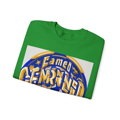 boostlete-pr-season-type-earned-not-given-badge-isometric-0105 — Unisex Heavy Blend Crewneck Sweatshirt (Gildan)