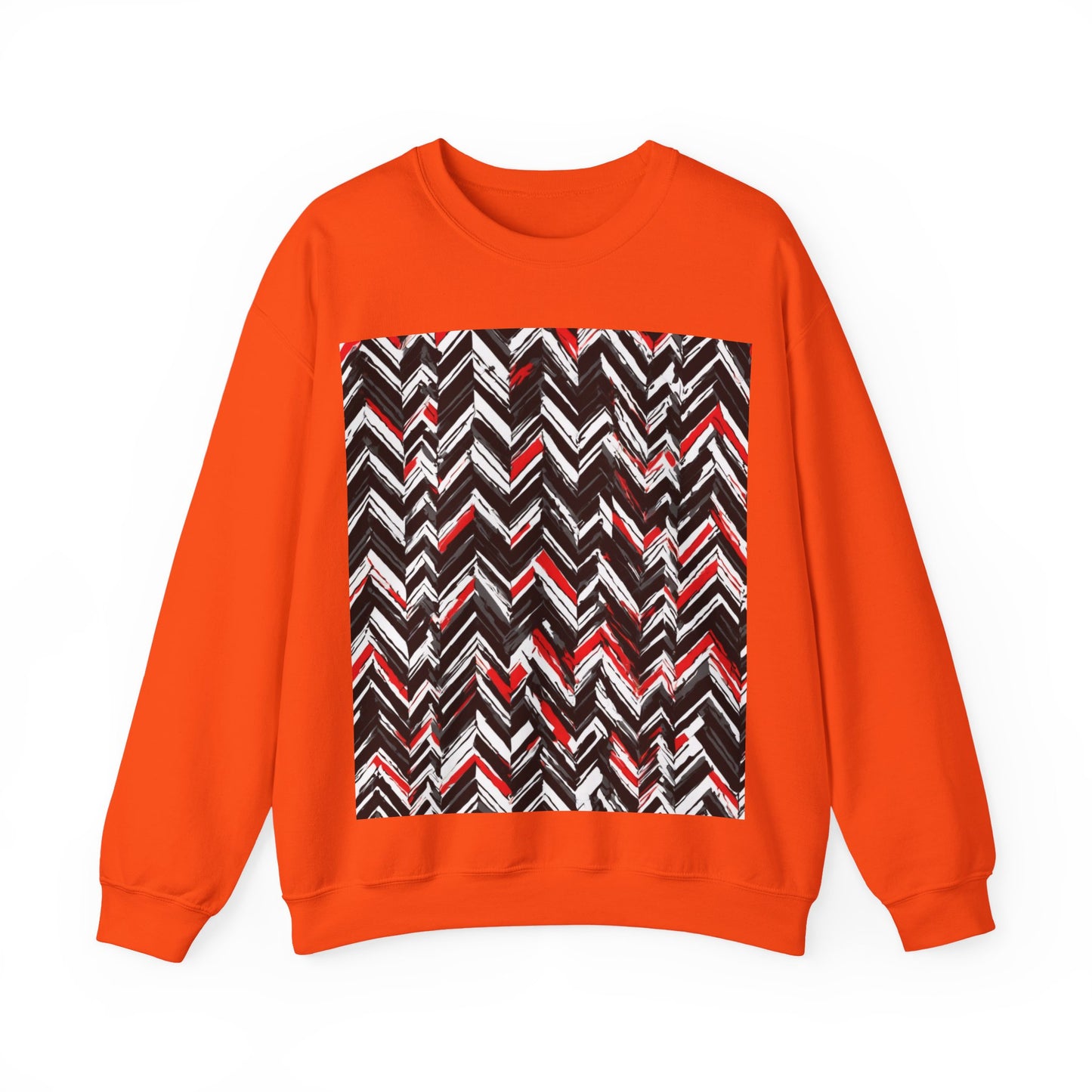 boostlete-am-crew-pattern-chevron-geometric-0659 — Unisex Heavy Blend Crewneck (G18000)