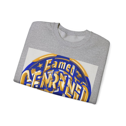 boostlete-pr-season-type-earned-not-given-badge-isometric-0105 — Unisex Heavy Blend Crewneck Sweatshirt (Gildan)