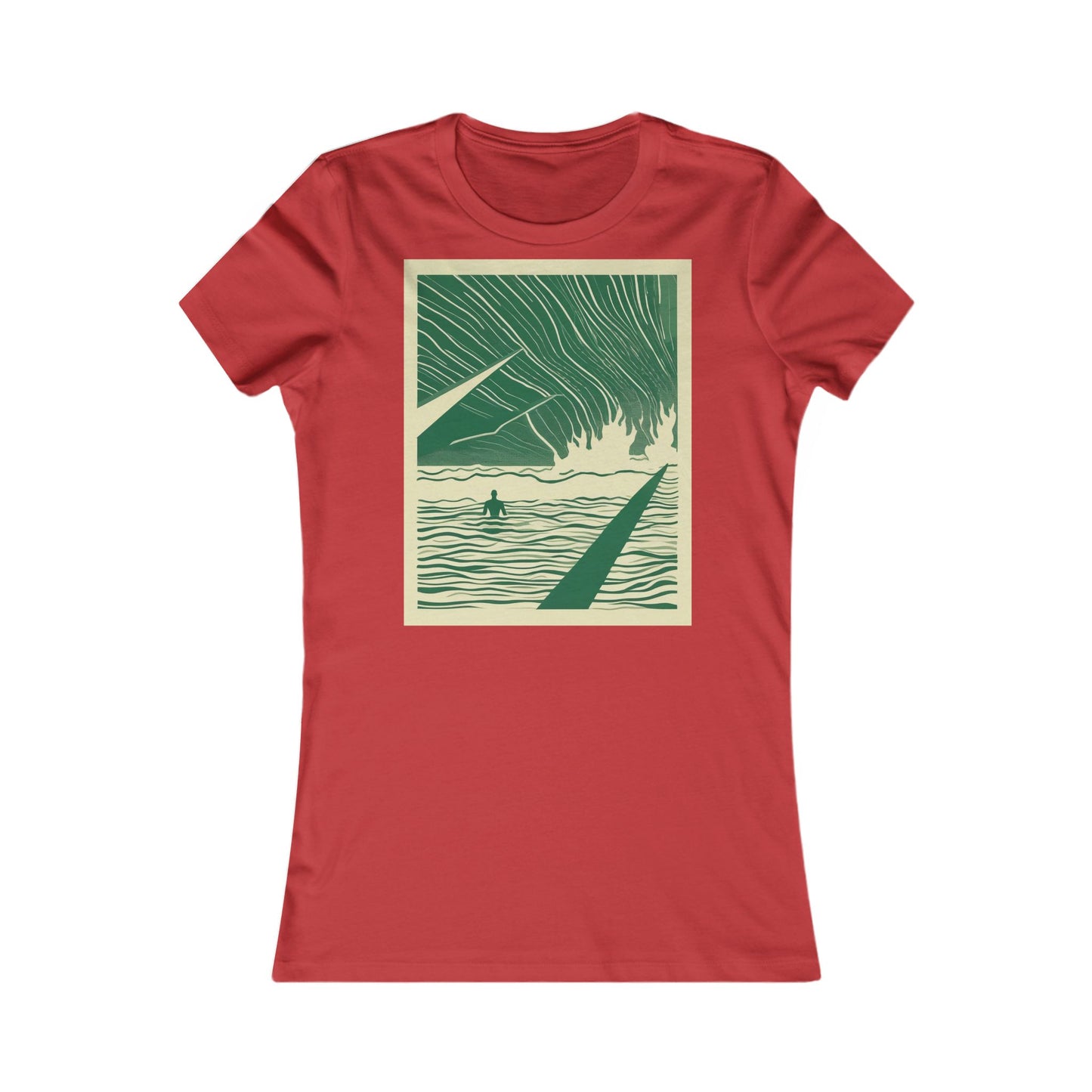 boostlete-mile-by-mile-icon-swimmer-motion-isometric-0078 — Women's Favorite Tee (B+C 6004)