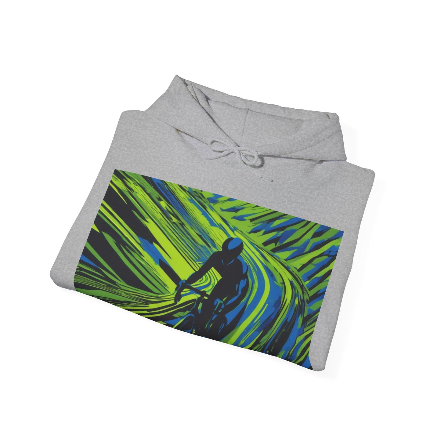 boostlete-am-crew-scene-cyclist-speed-isometric-0064 — Unisex Heavy Blend Hooded Sweatshirt (Gildan)