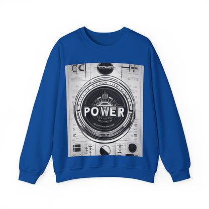 boostlete-boost-mode-type-power-in-quiet-badge-blueprint-0245 — Unisex Heavy Blend Crewneck Sweatshirt (Gildan)