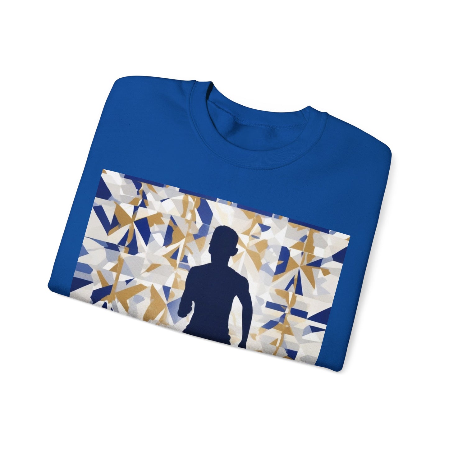 boostlete-recovery-progress-scene-marathoner-matte-geometric-0448 — Unisex Heavy Blend Crewneck Sweatshirt (Gildan)