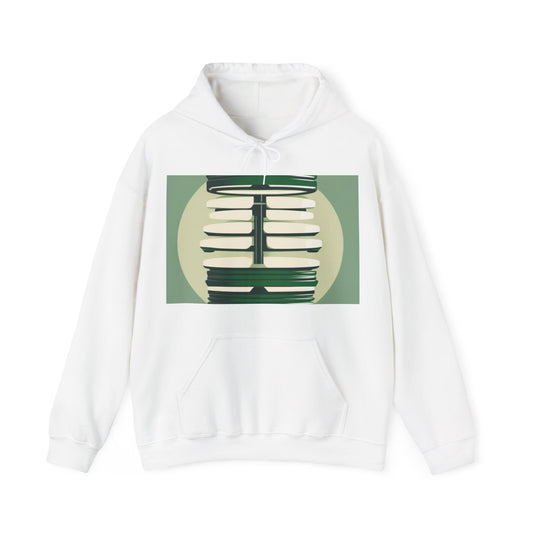 boostlete-recovery-progress-icon-barbell-glitch-vector-1746 — Unisex Heavy Blend Hoodie (G18500)