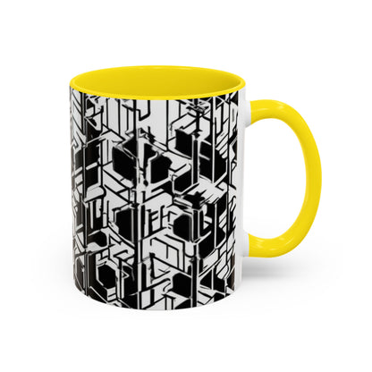 boostlete-field-day-pattern-micro-blueprint-0927 — Accent Mug 11/15oz