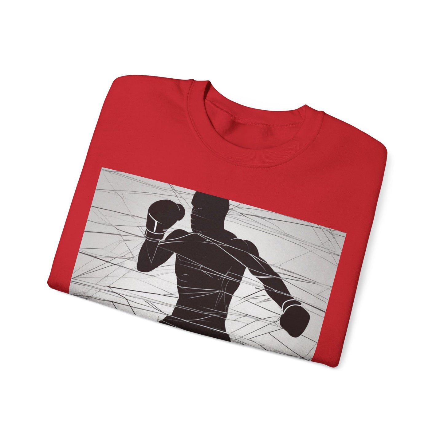 boostlete-mile-by-mile-scene-boxer-motion-geometric-0028 — Unisex Heavy Blend Crewneck Sweatshirt (Gildan)