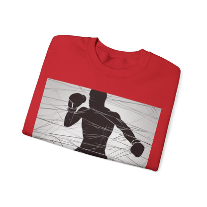 boostlete-mile-by-mile-scene-boxer-motion-geometric-0028 — Unisex Heavy Blend Crewneck Sweatshirt (Gildan)