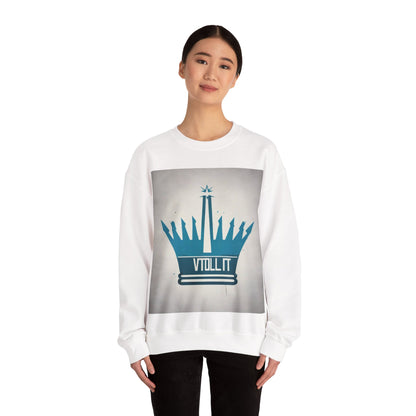 boostlete-am-crew-icon-crown-matte-industrial-0058 — Unisex Heavy Blend Crewneck Sweatshirt (Gildan)