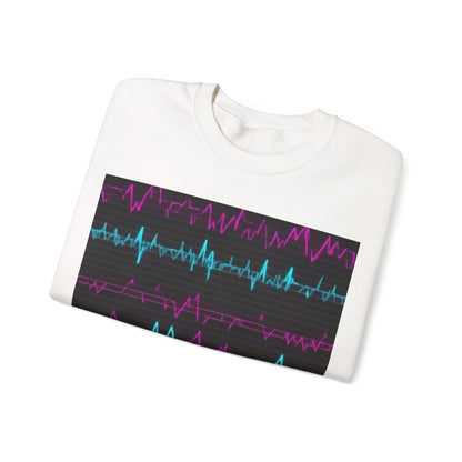 boostlete-boost-mode-pattern-ekg-modern-0111 — Unisex Heavy Blend Crewneck Sweatshirt (Gildan)