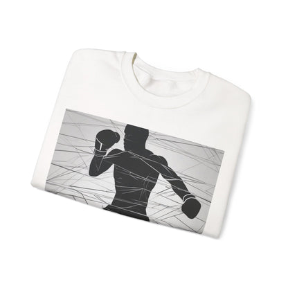 boostlete-mile-by-mile-scene-boxer-motion-geometric-0028 — Unisex Heavy Blend Crewneck Sweatshirt (Gildan)