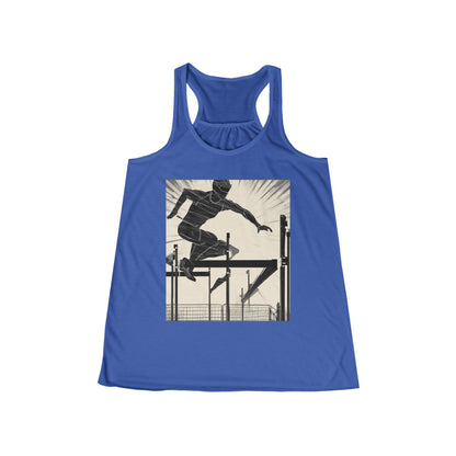 boostlete-iron-intent-scene-hurdler-speed-blueprint-0152 — Women's Flowy Racerback Tank (B+C 8800)