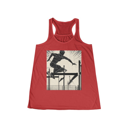 boostlete-iron-intent-scene-hurdler-speed-blueprint-0152 — Women's Flowy Racerback Tank (B+C 8800)