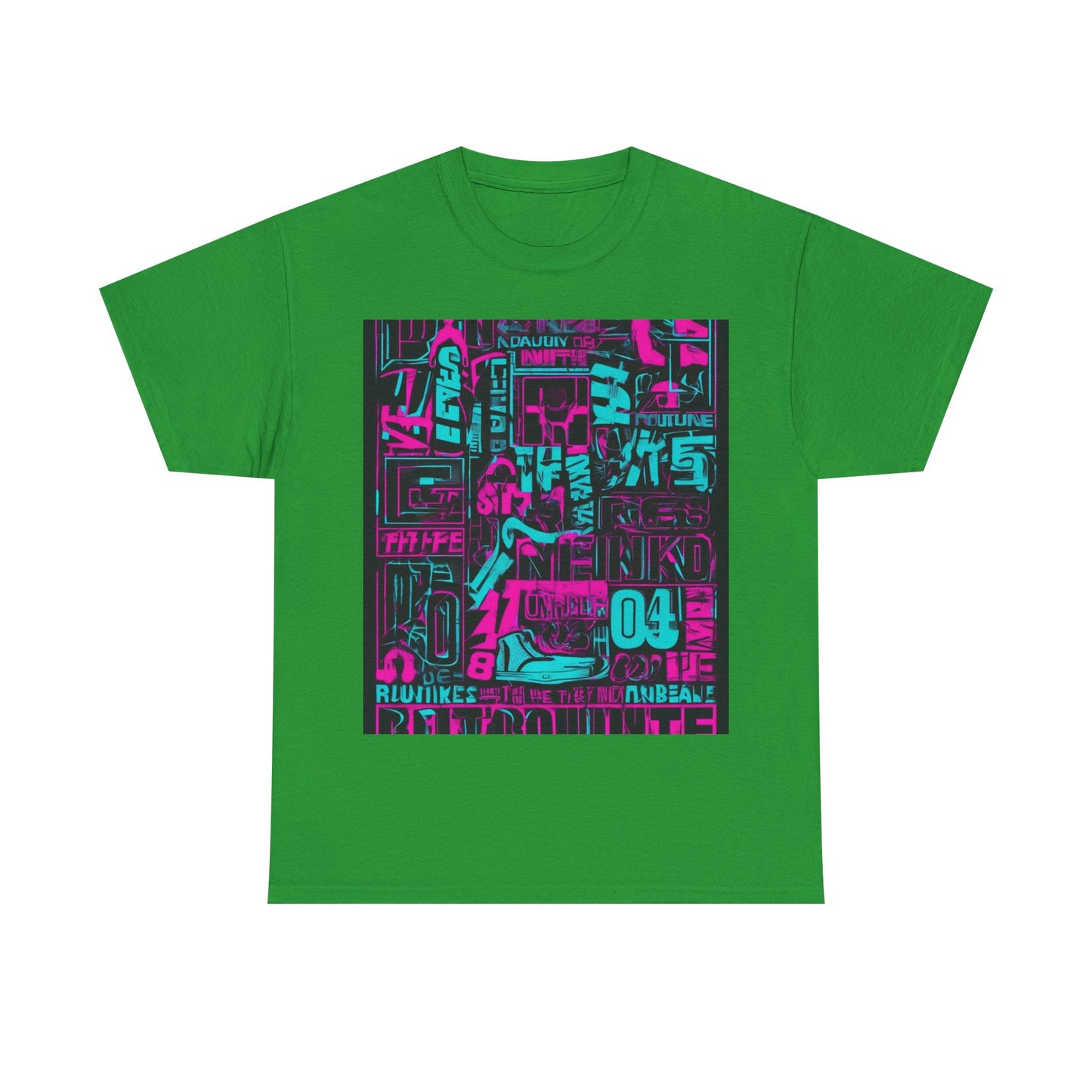 boostlete-rise-grind-type-unbreakable-routine-outline-over-solid-industrial-0081 — Unisex Heavy Cotton Tee (Gildan 5000)