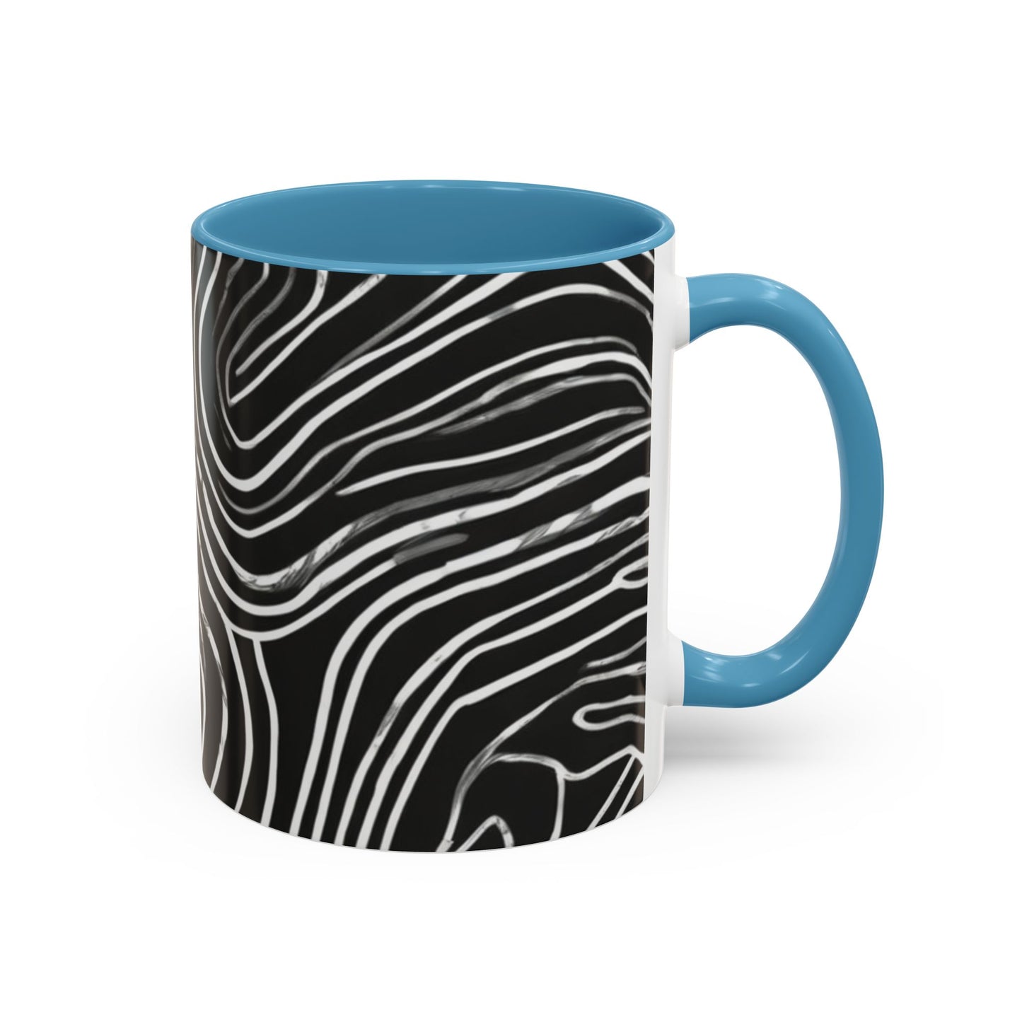 boostlete-field-day-pattern-topographic-badge-0307 — Accent Mug 11oz/15oz