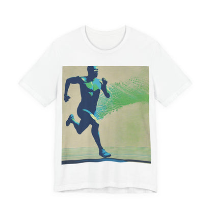 boostlete-am-crew-scene-sprinter-halftone-engraved-0092 — Unisex Jersey Short Sleeve (B+C 3001)