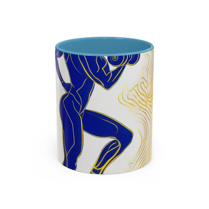 boostlete-iron-intent-scene-lunge-neon-line-art-0392 — Accent Mug 11/15oz