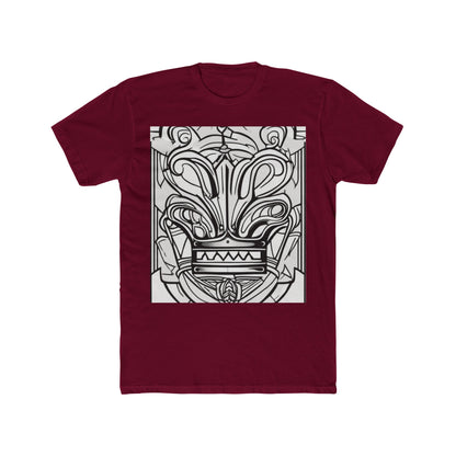 boostlete-boost-mode-icon-crown-offset-line-art-0190 — Unisex Cotton Crew Tee (NL 3600)