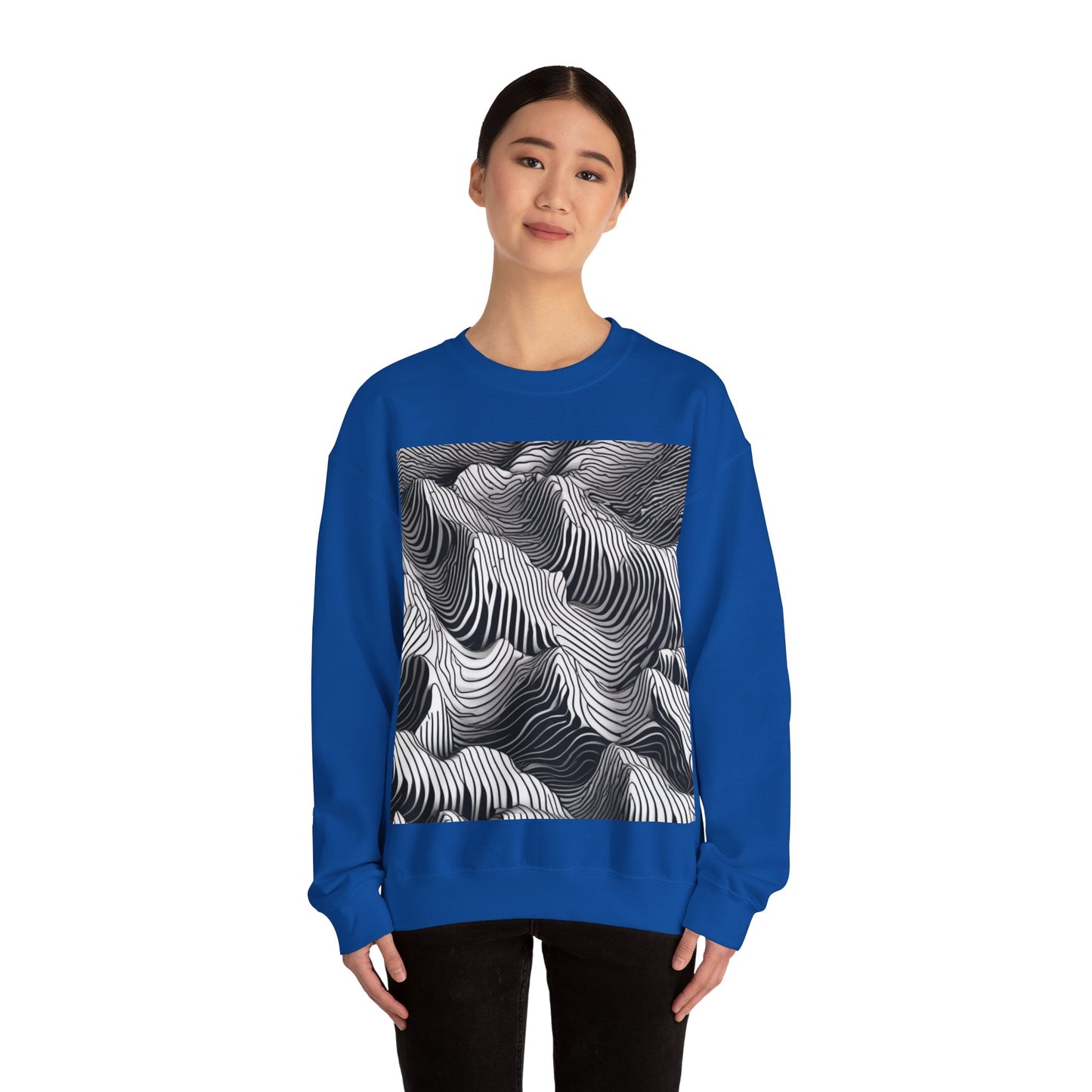 boostlete-field-day-pattern-topographic-isometric-0211 — Unisex Heavy Blend Crewneck Sweatshirt (Gildan)