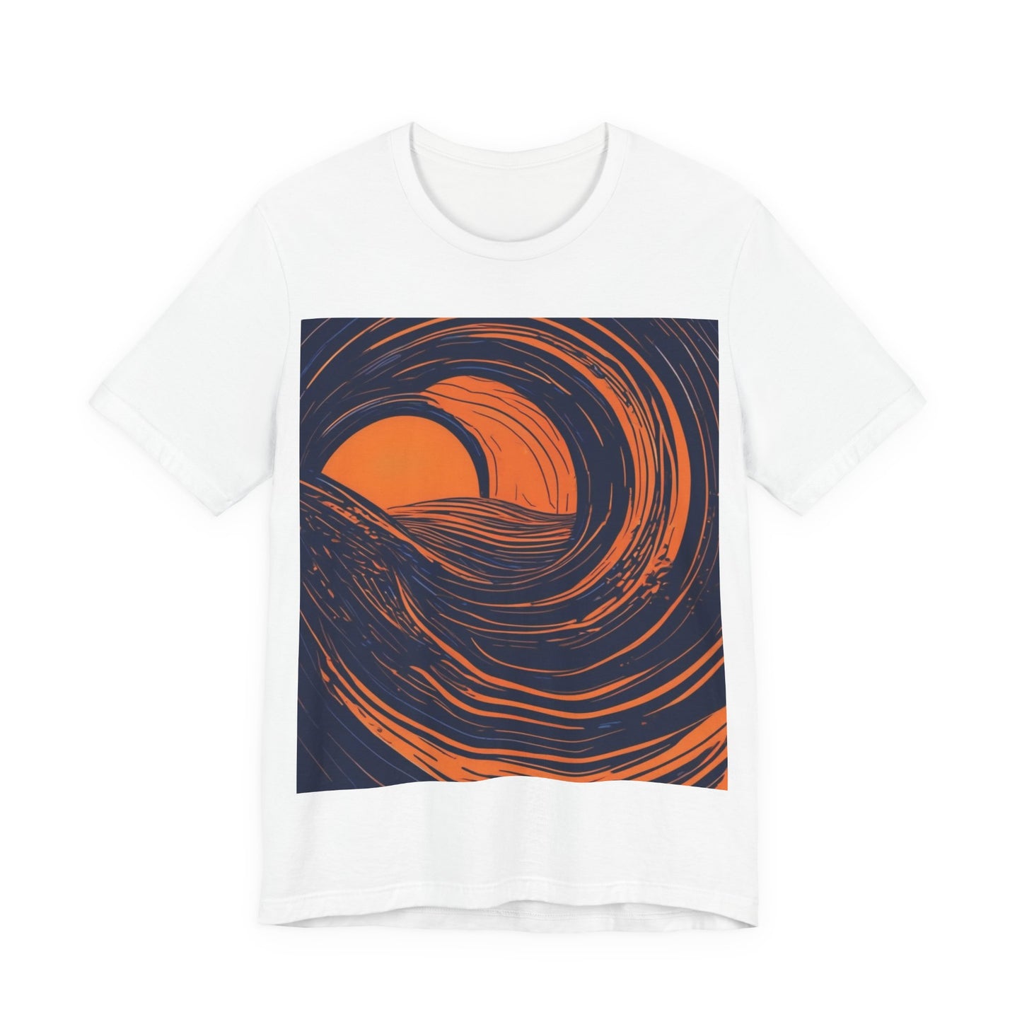 boostlete-rise-grind-icon-sunrise-speed-line-art-0202 — Unisex Jersey Short Sleeve (B+C 3001)