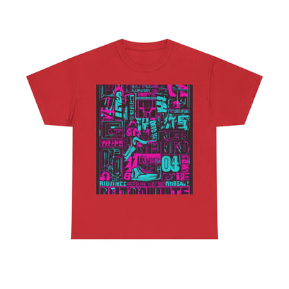 boostlete-rise-grind-type-unbreakable-routine-outline-over-solid-industrial-0081 — Unisex Heavy Cotton Tee (Gildan 5000)