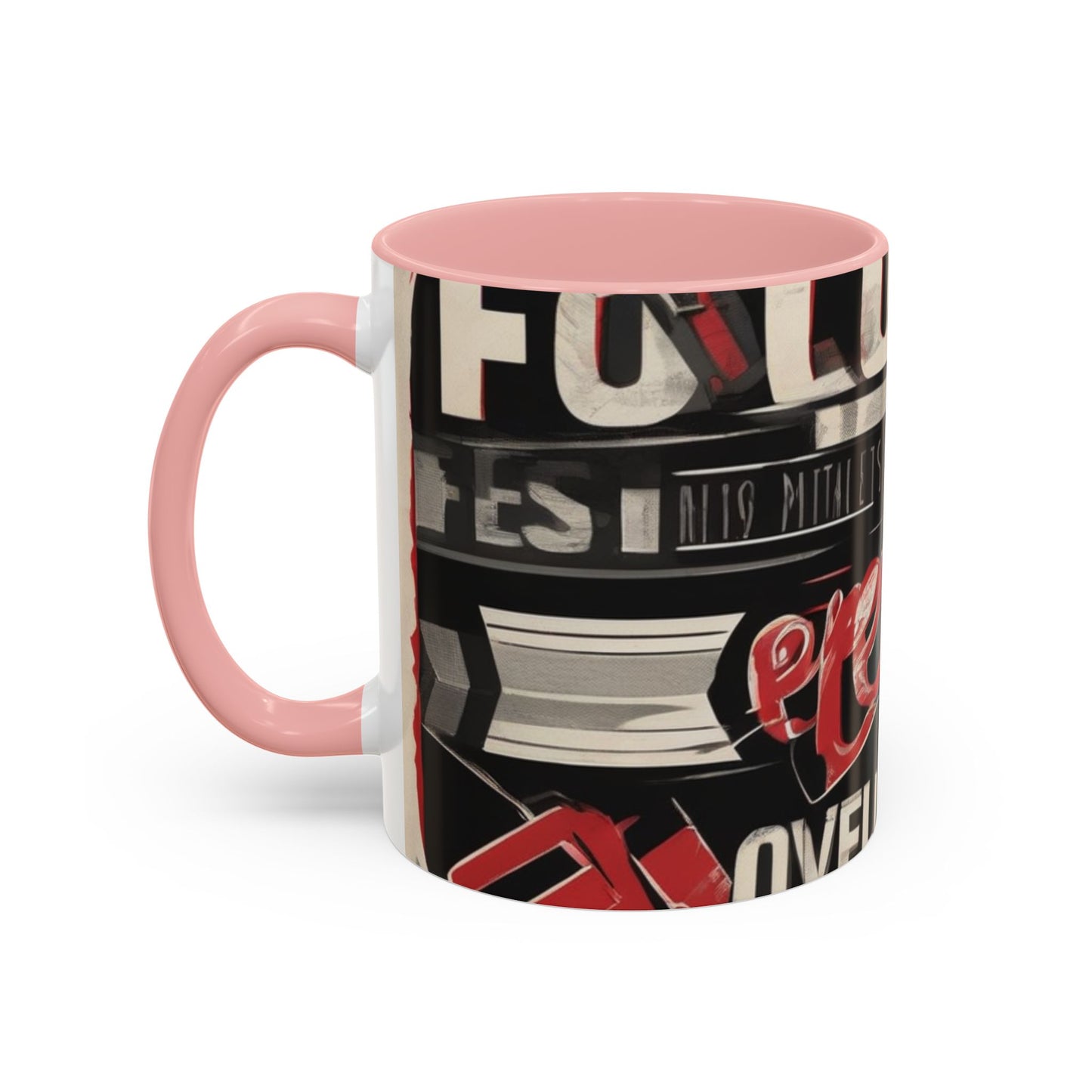 boostlete-mile-by-mile-type-focus-over-feelings-split-retro-0841 — Accent Mug 11/15oz