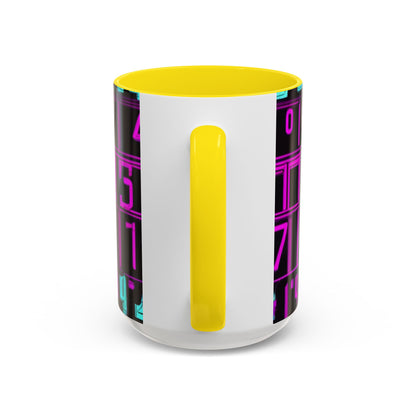 boostlete-iron-intent-pattern-plate-number-retro-0227 — Accent Mug 11oz/15oz