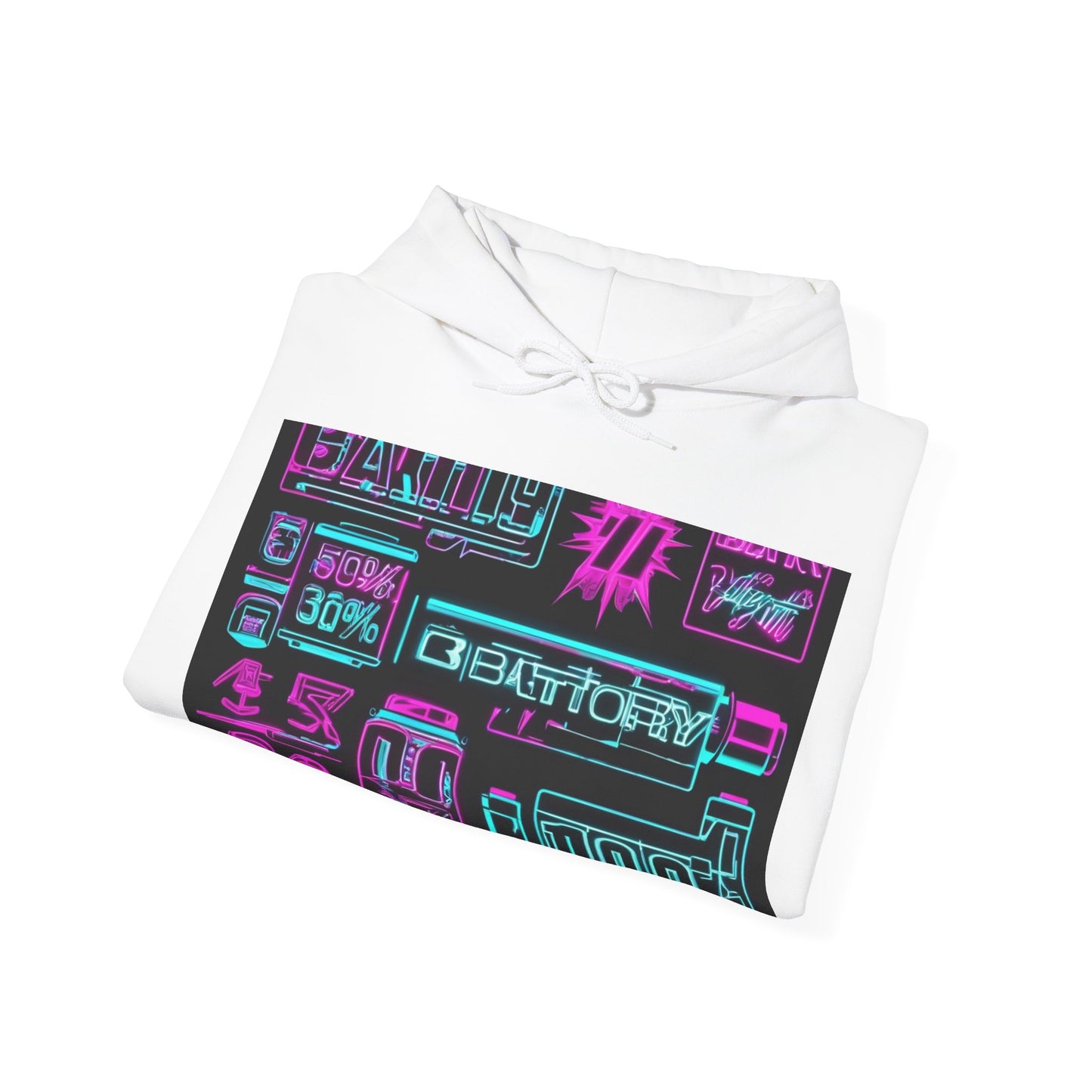 boostlete-rise-grind-type-battery-100-effort-split-blueprint-0205 — Unisex Heavy Blend Hooded Sweatshirt (Gildan)