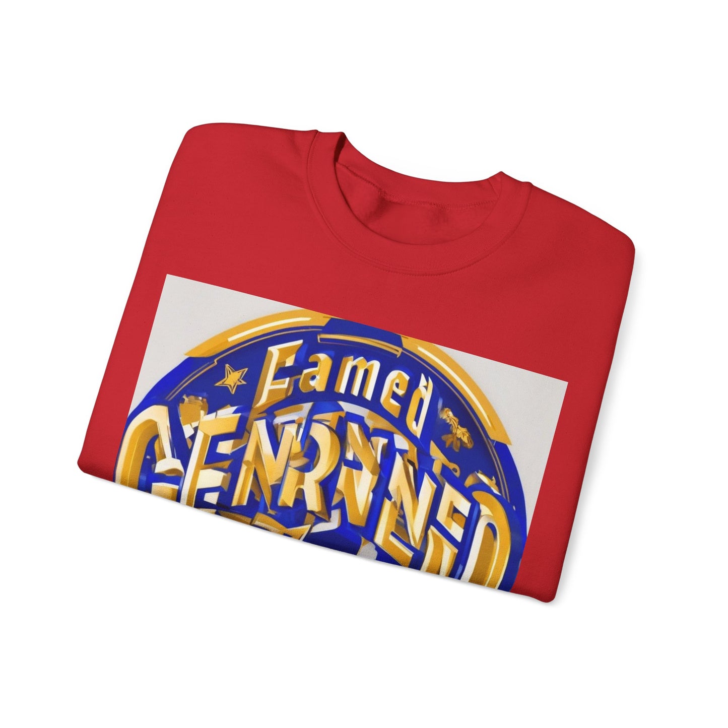 boostlete-pr-season-type-earned-not-given-badge-isometric-0105 — Unisex Heavy Blend Crewneck Sweatshirt (Gildan)